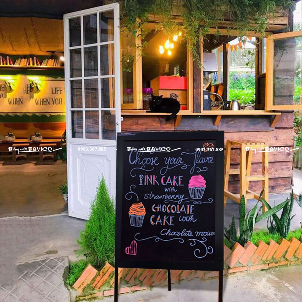 BẢNG MENU KHUNG GỖ TREO TƯỜNG - Bảng Viết Bavico
