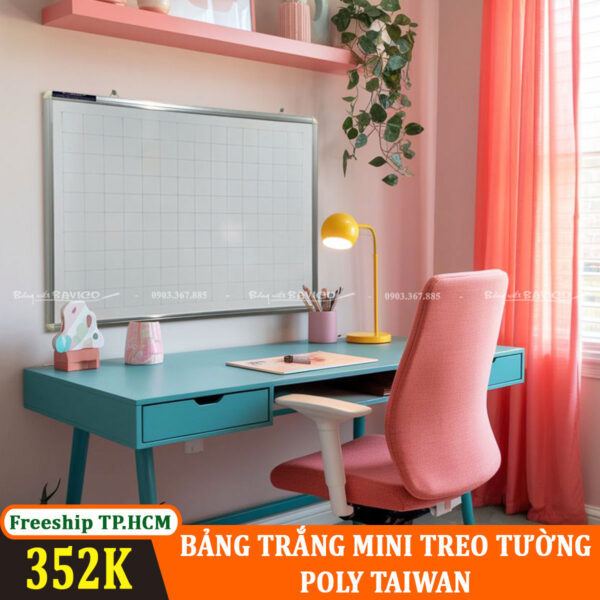 Bảng Trắng Mini Treo Tường I Bảng Poly Taiwan - Freeship TP.HCM